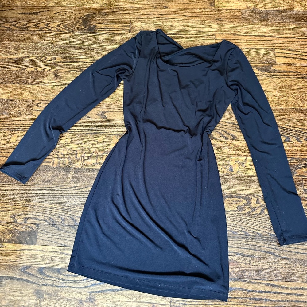 Guess Black Long Sleeve Mini Dress, Size L, LBD